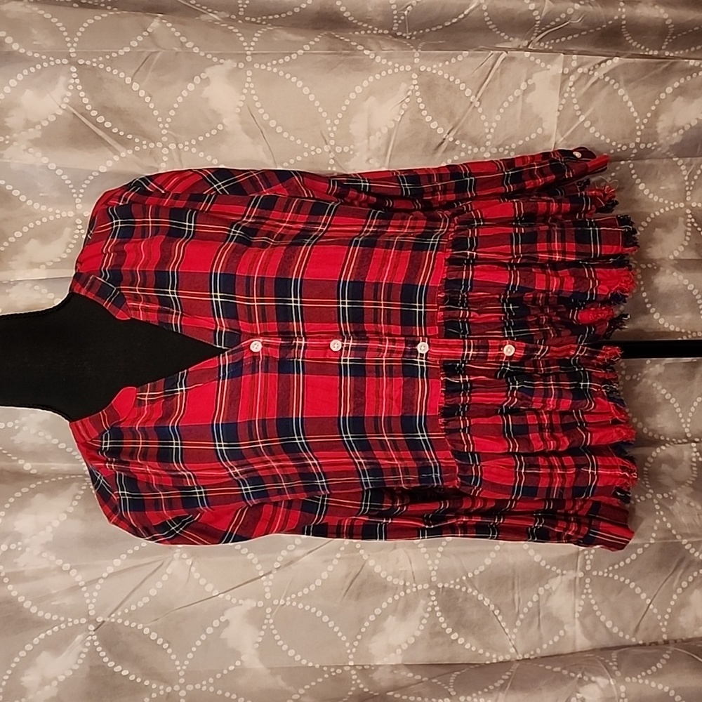 Womens, Mudpie, size Large, lightweight flannel button up dress shirt